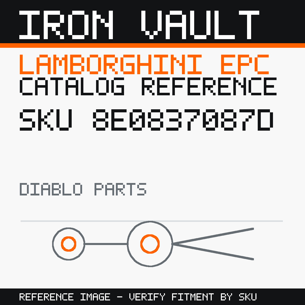 Iron Vault catalog reference catalog-card-v1 — Lamborghini SKU 8E0837087D