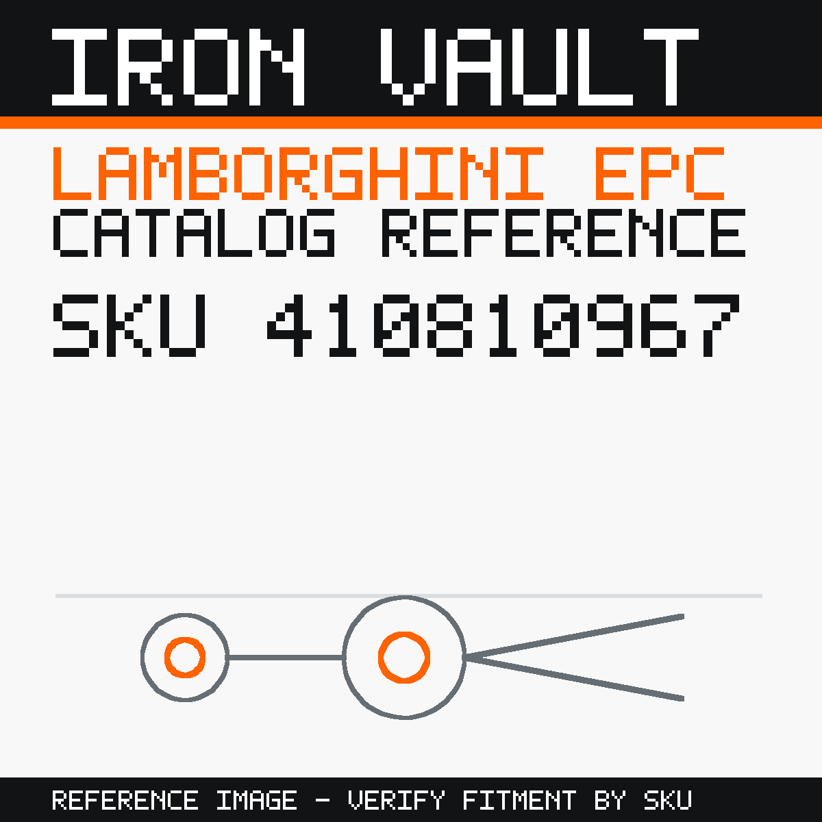 Iron Vault catalog reference catalog-card-v1 — Lamborghini SKU 410810967
