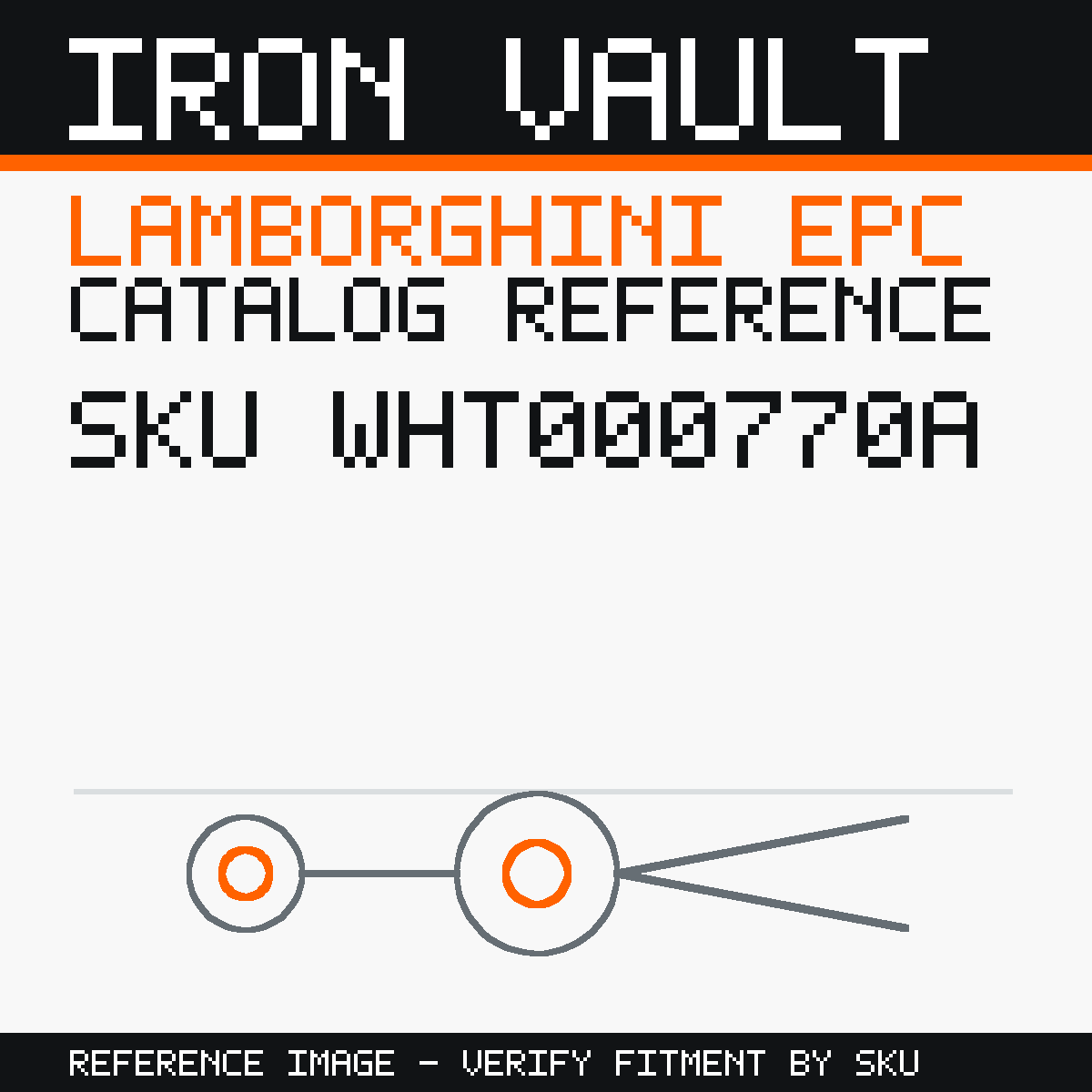 Iron Vault catalog reference catalog-card-v1 — Lamborghini SKU WHT000770A
