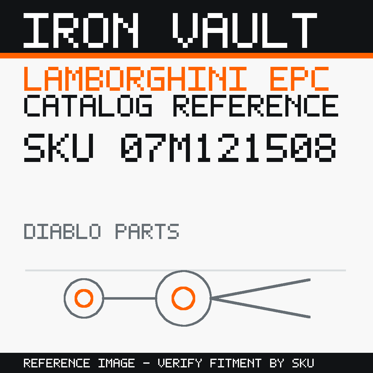 Iron Vault catalog reference catalog-card-v1 — Lamborghini SKU 07M121508
