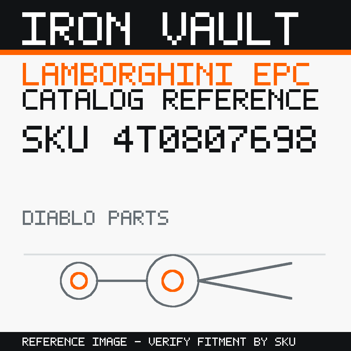 Iron Vault catalog reference catalog-card-v1 — Lamborghini SKU 4T0807698
