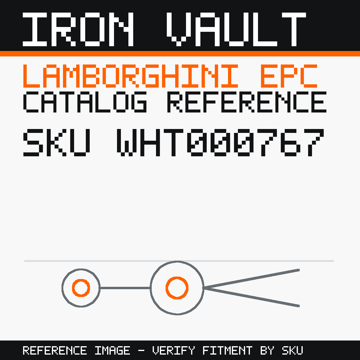 Iron Vault catalog reference catalog-card-v1 — Lamborghini SKU WHT000767