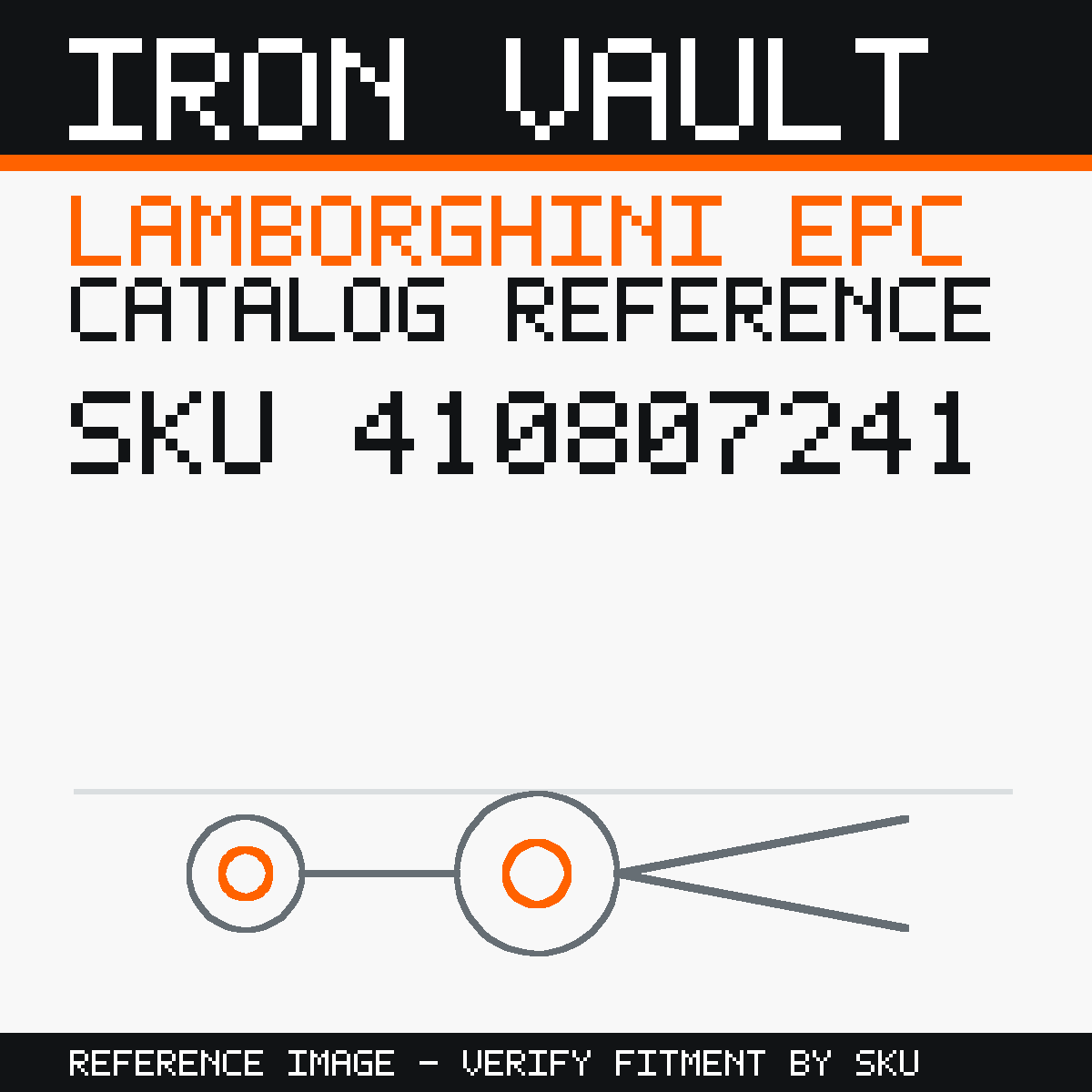 Iron Vault catalog reference catalog-card-v1 — Lamborghini SKU 410807241