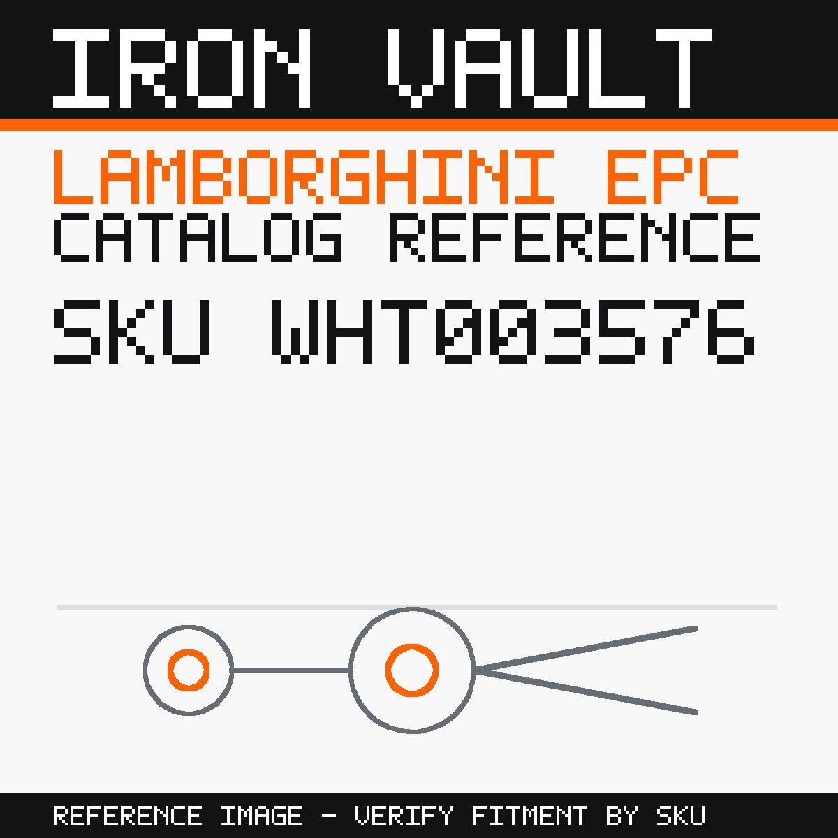 Iron Vault catalog reference catalog-card-v1 — Lamborghini SKU WHT003576