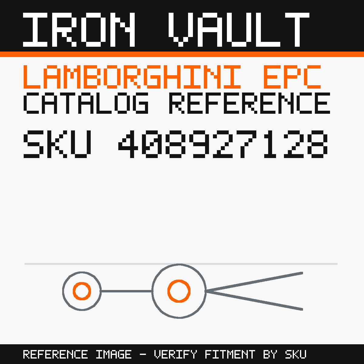 Iron Vault catalog reference catalog-card-v1 — Lamborghini SKU 408927128