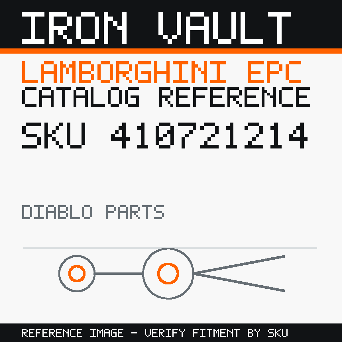 Iron Vault catalog reference catalog-card-v1 — Lamborghini SKU 410721214