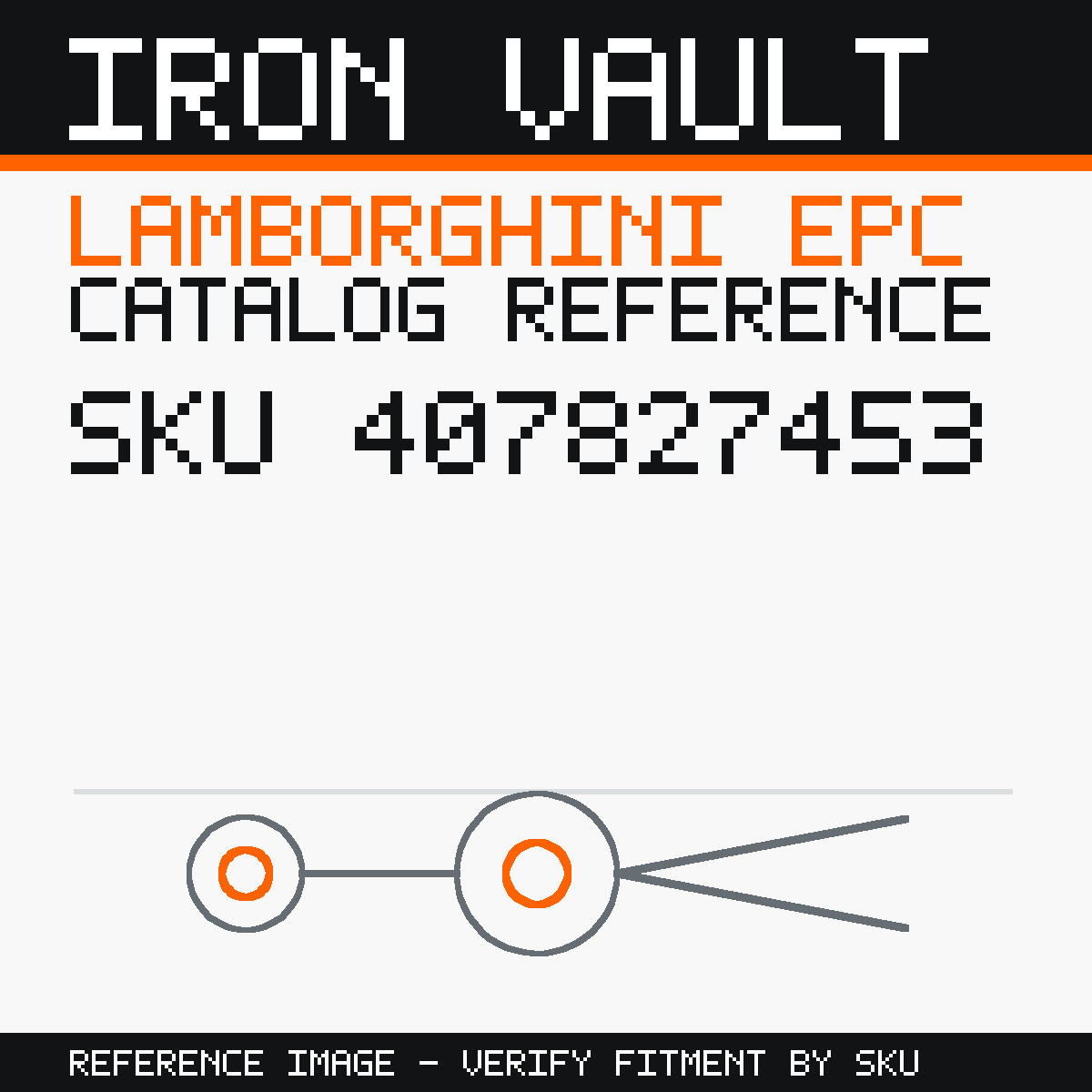 Iron Vault catalog reference catalog-card-v1 — Lamborghini SKU 407827453
