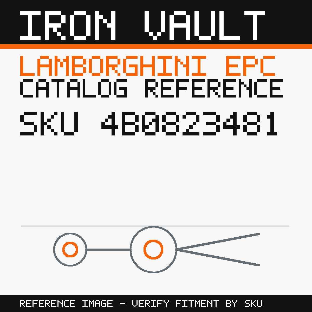 Iron Vault catalog reference catalog-card-v1 — Lamborghini SKU 4B0823481