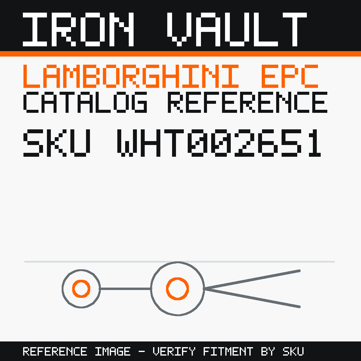Iron Vault catalog reference catalog-card-v1 — Lamborghini SKU WHT002651