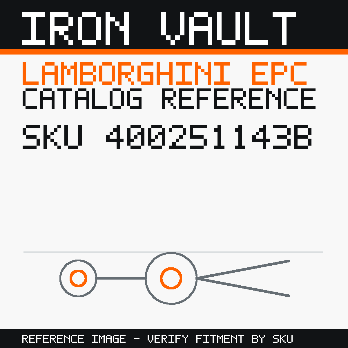 Iron Vault catalog reference catalog-card-v1 — Lamborghini SKU 400251143B