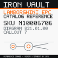 Iron Vault catalog reference catalog-card-v1 — Lamborghini SKU N10006706 — EPC 821.01.00 callout 007