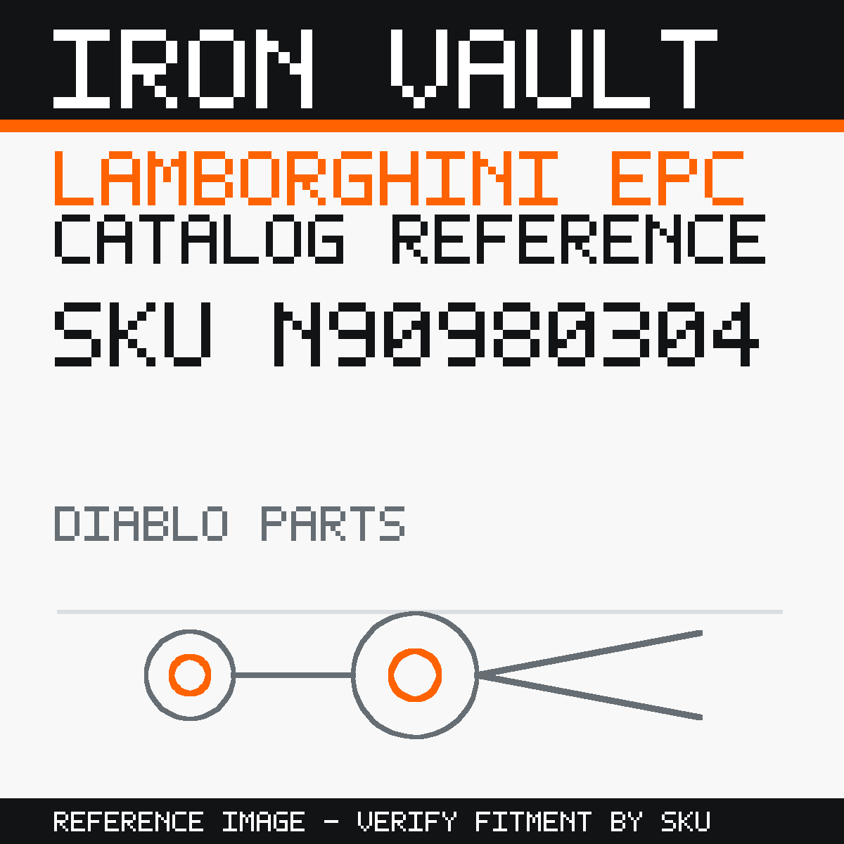 Iron Vault catalog reference catalog-card-v1 — Lamborghini SKU N90980304