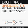 Iron Vault catalog reference catalog-card-v1 — Lamborghini SKU 8Z0955205