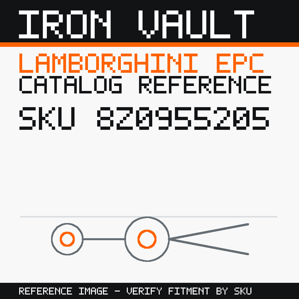 Iron Vault catalog reference catalog-card-v1 — Lamborghini SKU 8Z0955205