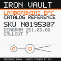 Iron Vault catalog reference catalog-card-v1 — Lamborghini SKU N0195307 — EPC 251.03.00 callout 007