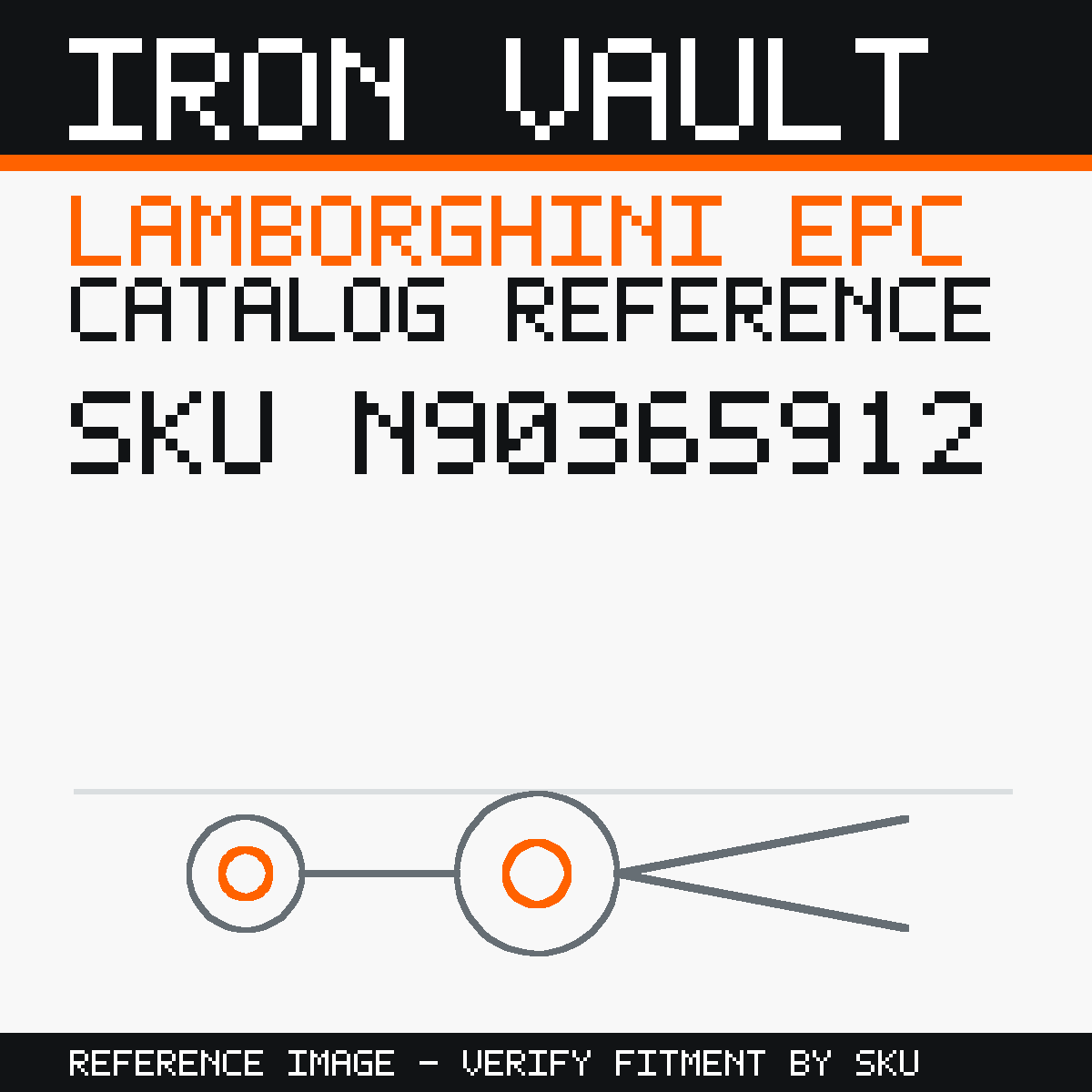 Iron Vault catalog reference catalog-card-v1 — Lamborghini SKU N90365912