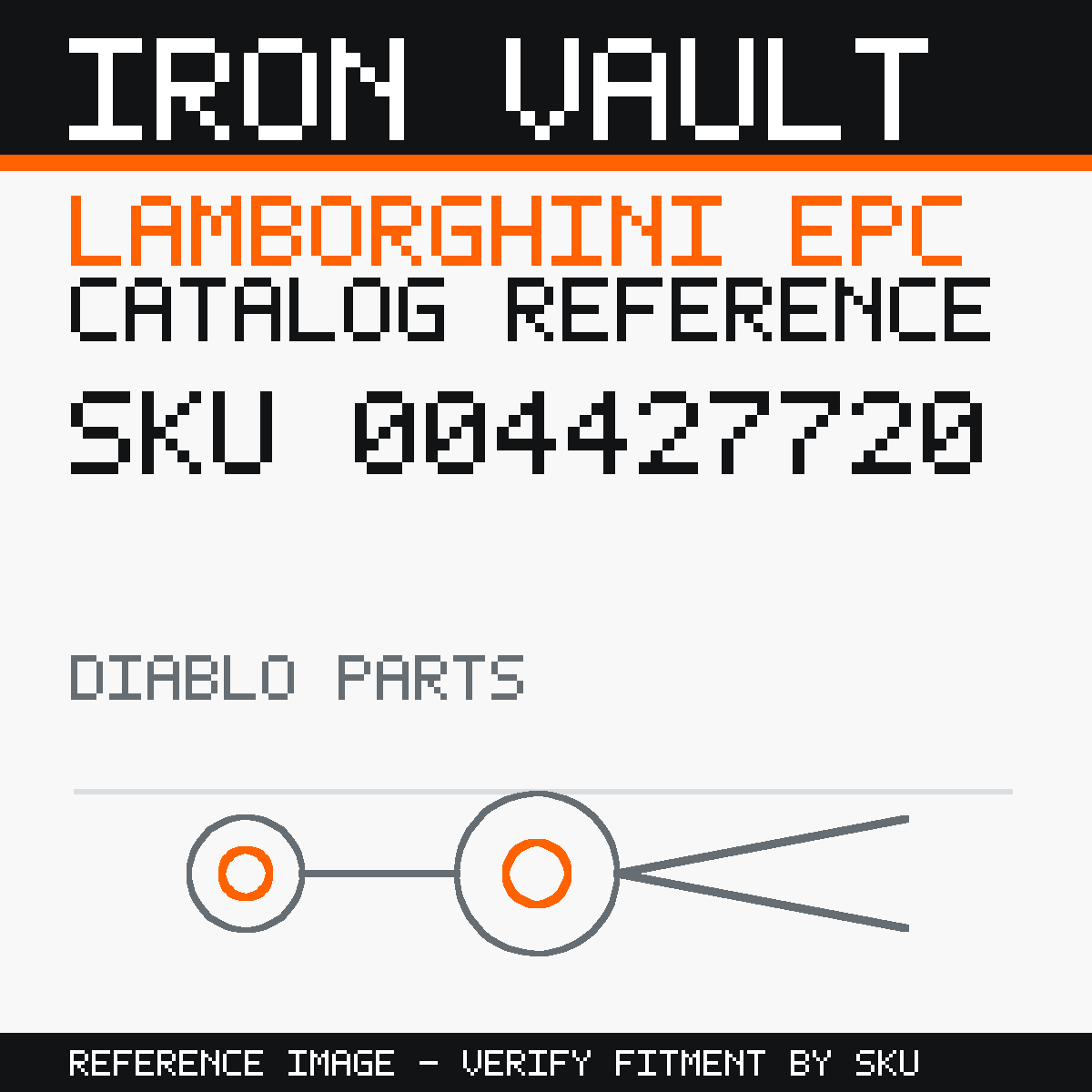 Iron Vault catalog reference catalog-card-v1 — Lamborghini SKU 004427720