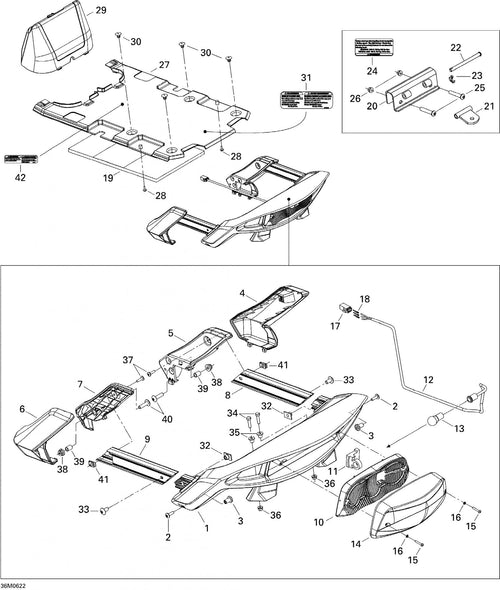 Fits 2005-2006 Ski-Doo Expedition 550F / GTX 380F Models Hitch, Black, OEM Part # 511000391