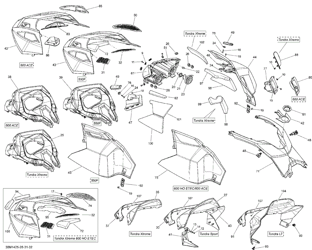 Ski-Doo - OEM schematic diagram - Part # 2572-517304206 - 09- Hood, Windshield And Console | 09- Windshield And Console | 09- Hood - Ref # 71, 12, 8, 6