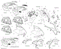 Ski-Doo - OEM schematic diagram - Part # 2572-517304206 - 09- Hood, Windshield And Console | 09- Windshield And Console | 09- Hood - Ref # 71, 12, 8, 6