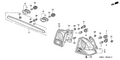 Honda New 2004-2005 Fits Honda Civic Garnish Assembly, Rear License (Eternal Blue Pearl), Part # 74890-S5A-J01ZB