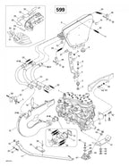 Fits 1998-2003 Ski-Doo Formula III 600 LT / Formula III 600 R/700 R Models Stopper Plate, OEM Part # 512056000
