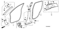Honda New 2008-2011 Fits Honda CR-V Garnish Assy., R. Quarter Pillar *YR327L* (PEARL IVORY), Part # 84131-SXS-A01ZC