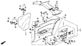 Honda New 1990-1991 Fits Honda Accord Pocket Assy., L. Side *YR129L* (URBAN BROWN), Part # 83558-SM2-000ZE