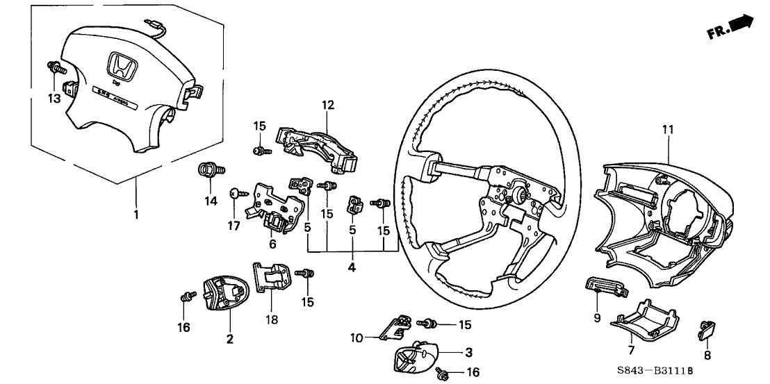 Honda New 1998-2002 Fits Honda Accord Cap C, Body Cover *NH283L* (QUARTZ GRAY), Part # 78512-S84-A61ZB