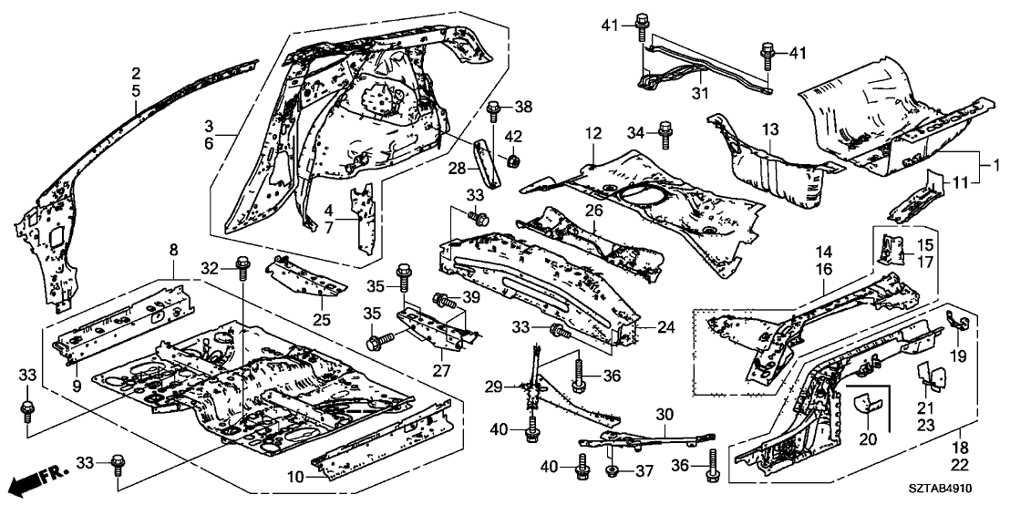 Honda New 2013-2016 Fits Honda CR-Z Guard, Ipu Cover, Part # 84518-SZT-G10