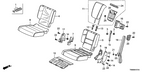 New 2011-2013 Fits Honda Odyssey Cover, Right Rear Seat-Back Trim (Truffle) (Leather), Part # 82121-TK8-A41ZB
