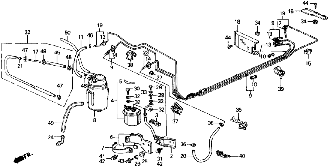 Honda New 1988-1991 Fits Honda Prelude Clamp, Fuel Hose, Part # 16725-PK2-000