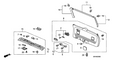 Honda New 2003-2008 Fits Honda Pilot Garnish Assy., Tailgate (Upper) *YR204L* (LIGHT SADDLE), Part # 84443-S9V-A01ZC