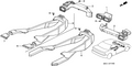 Honda New 1992-1993 Fits Honda Accord Rear Heater Duct, Part # 83331-SM2-A81