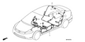 Honda New 2006-2011 Fits Honda Civic Floor Wire Harness, Part # 32107-SNF-A02