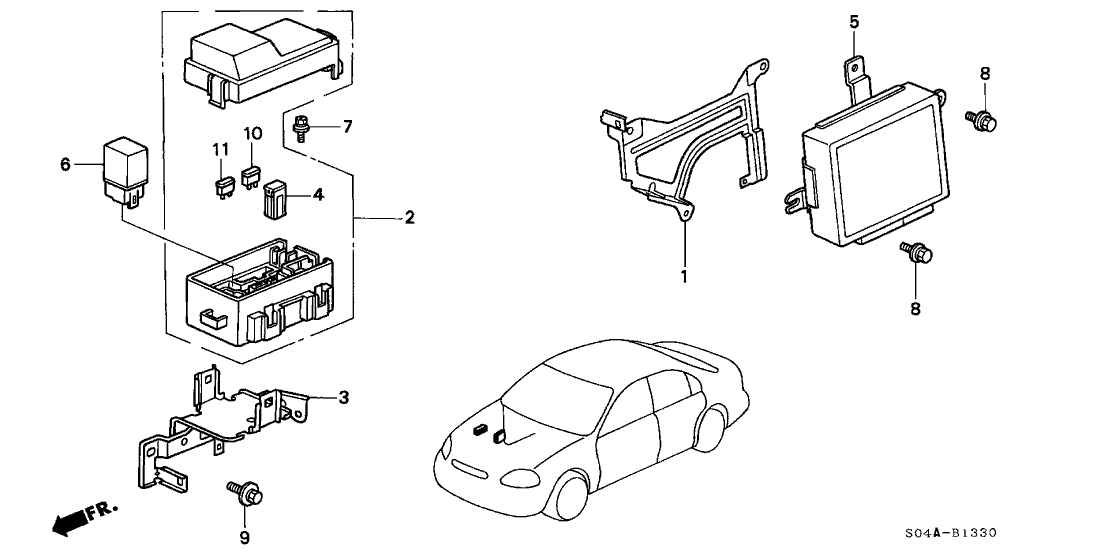 Honda New 1999-2000 Fits Honda Civic ABS Unit, Part # 39790-S04-G11
