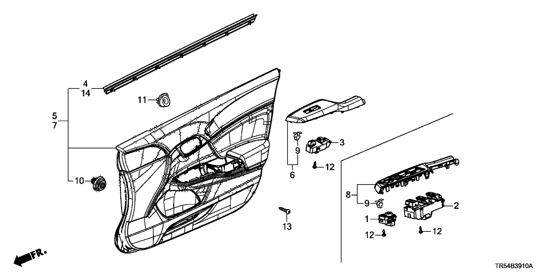 Honda New 2014-2015 Fits Honda Civic Lng Assy L*Typet*, Part # 83550-TR3-A72ZB