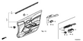 Honda New 2014-2015 Fits Honda Civic Lining Assy., L. FR. Door (Typet), Part # 83550-TT1-A02ZA