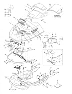 Fits 1996-2007 Ski-Doo Formula 500 / Formula 500 Deluxe Models Uppper Hinge, OEM Part # 517261100