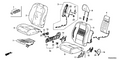 Honda New 2013 Fits Honda Civic Right Front Seat Cushion Trim Cover (Graphite Black), Part # 81131-TR6-L81ZA