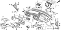 Honda New 1992-1995 Fits Honda Civic Garnish Assy., Defroster *YR150L* (Driver Side) (MYSTIC BROWN), Part # 77470-SR3-C00ZE
