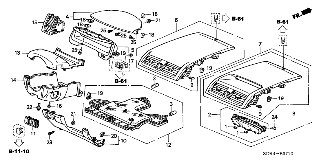 New 2003-2007 Fits Honda Accord Cover Assy., Instrument Driver(Lower) *YR239L* (KI IVORY), Part # 77300-SDA-A01ZC