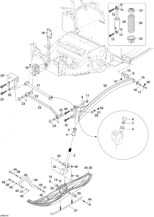 Fits 2004-2007 Ski-Doo Expedition 4-TEC / Expedition 600 H.O. SDI Models Plate, OEM Part # 605350192