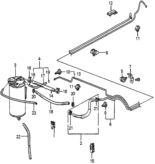Honda New 1982-1985 Fits Honda Accord Hose, Fuel, Part # 16874-SA5-020