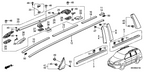 New 2005-2008 Fits Honda Pilot Garnish, R. Center Pillar *NH689M* (BILLET SILVER METALLIC), Part # 75600-S9V-A01ZP