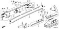 Honda New 2003-2004 Fits Honda Pilot Garnish, L. Center Pillar *NH638M* (STARLIGHT SILVER METALLIC), Part # 75650-S9V-A01ZG