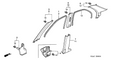 Honda New 2003-2005 Fits Honda Civic Garnish Assy., R. RR. Pillar *NH220L* (CLEAR GRAY), Part # 84130-S5A-013ZA
