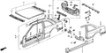 Honda New 1988-1989 Fits Honda Accord Rear Panel, Part # 66100-SG7-A01ZZ