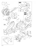 Fits 2001-2004 Ski-Doo Formula Deluxe 500/600/700 / Grand Touring 500/600/700 Models Rear Upper Envelope 600, OEM Part # 514053193