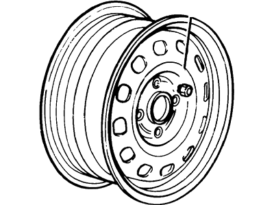 Ford New 2000-2004 Fits Ford Focus Wheel Assy Base No. 1007 Position Front and Rear, Part # YS4Z1007HA